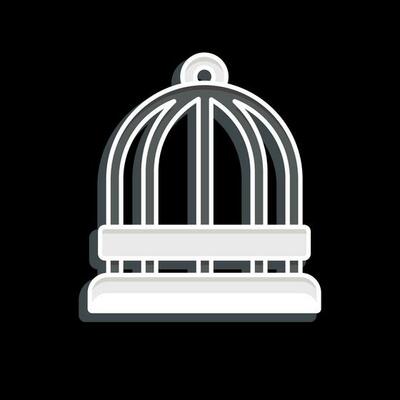 Icon Bird Cage. related to Decoration symbol. glossy style. simple design editable. simple illustration