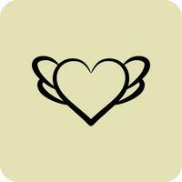 Icon Heart. related to Decoration symbol. hand drawn style. simple design editable. simple illustration vector