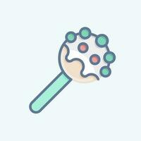 Icon Cake Pop. related to Decoration symbol. doodle style. simple design editable. simple illustration vector