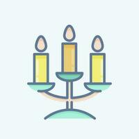 Icon Candelabra. related to Decoration symbol. doodle style. simple design editable. simple illustration vector