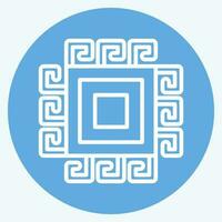 Icon Pattern. related to Decoration symbol. blue eyes style. simple design editable. simple illustration vector