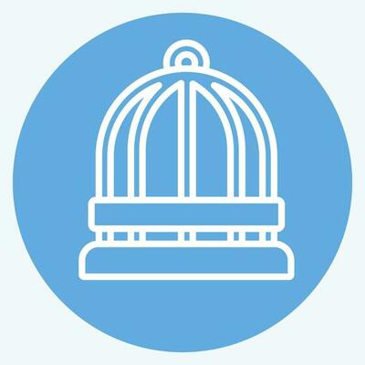 Icon Bird Cage. related to Decoration symbol. blue eyes style. simple design editable. simple illustration