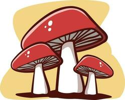 mushrooms autumn nature vector