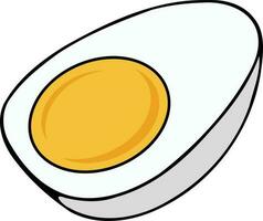 egg hard boiled vector