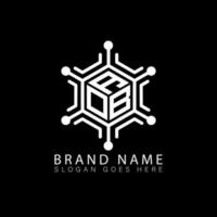 AOB creative technology monogram letter logo. AOB Unique modern flat abstract vector polygon letter logo design.