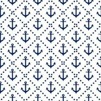 Seamless nautical pattern with diagonal lines anchor in navy colors background. Vector illustration. Endless summer vacation ocean template for wallpaper, web, fabric, textile, package design, wrap