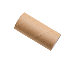 single lying tissue paper roll core isolated with clipping path. png