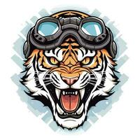 Tiger head logo vector t-shirt mascot design