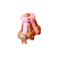 3d icona cioccolato, rosa collezione png