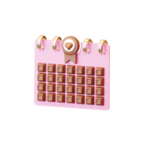 3d icon chocolate, pink collection png