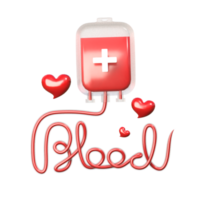 3d icoon rood bloed png