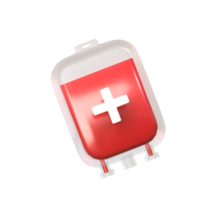 3d icono rojo sangre png