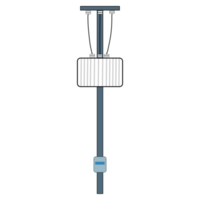 Power line pole with a transformer on it. cartoon illustration png