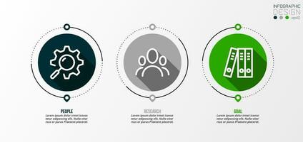 concepto de negocio de plantilla infográfica con opción. vector