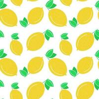patrones sin fisuras con limones vector