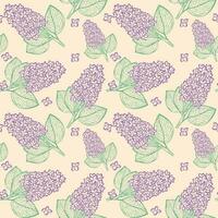 Lilac branches seamless pattern vector