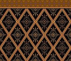 Ethnic folk geometric seamless pattern in black and brown in vector illustration design for fabric, mat, carpet, scarf, wrapping paper, tile and more