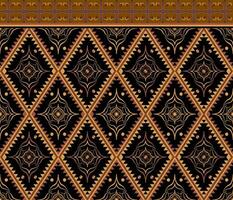 Ethnic folk geometric seamless pattern in black and brown in vector illustration design for fabric, mat, carpet, scarf, wrapping paper, tile and more