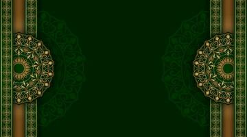 green and gold, luxury mandala background vector
