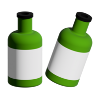 3d rendering bottle mockup design png