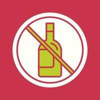 No Alcohol Vector Icon