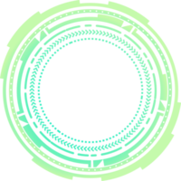 HUD futuristic element. Abstract optical neon aim png