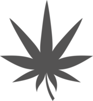 Cannabis leave symbol. Hemp plant silhouette. Marijuana herbal for logo design png