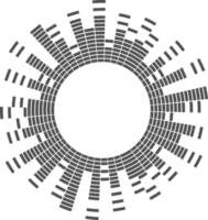 abstrait circulaire égaliseur. rond l'audio eq les ondes sonores. graphique abstrait Cadre png