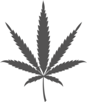 Cannabis leave symbol. Hemp plant silhouette. Marijuana herbal for logo design png