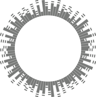 abstrait circulaire égaliseur. rond l'audio eq les ondes sonores. graphique abstrait Cadre png