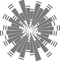 astratto circolare equalizzatore. il giro Audio eq onde sonore. grafico astratto telaio png