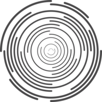 Kreis konzentrisch Linien. wellig Ringe und runden Klang Wellen Muster. radial Signal Radar unterzeichnen. abstrakt Sonar png