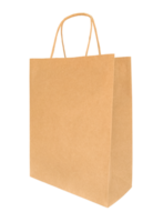 Craft shopping paper bag on transparent background. Stock photo png