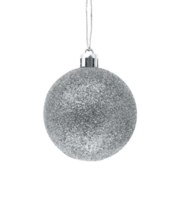 hängend Silber funkeln Weihnachten Flitter isoliert auf transparent Hintergrund. Lager Foto png