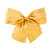 Golden bow isolated on a transparent background. Stock photography png
