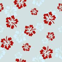 hibiscus seamless pattern, flower pattern vector