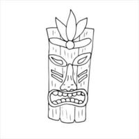 Hand drawn hawaiian mask vector