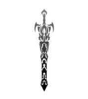 illustration vector graphic of design tribal sword for tattoo, symbol, logo and other