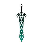 illustration vector graphic of design tribal sword for tattoo, symbol, logo and other