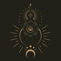 Celestial Magic Mystical and Esoteric Illustration vector