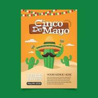 Celebrate Cinco de Mayo with Our Festive Flyer Template vector