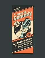 Get Ready to Laugh with Our Stand-Up Comedy Roll Banner Template vector