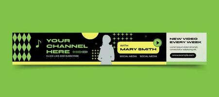 Get in Tune with the Best Music Channel YouTube Banner Templates vector