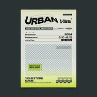 Urban Fashion Sale Flyer Print Template vector