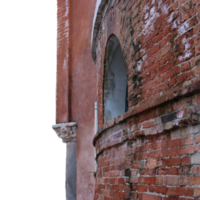 View of the Fondamenta del Monastero in Venice, Italy. Street scene, windows and balcony, old wall. png
