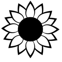 sunflower flower high contrast png