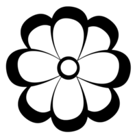 flor en blanco y negro png