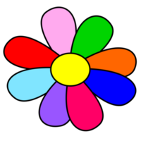 desenho de flores coloridas png