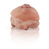 Fresh pork feet on the bone with cut out isolated shadow reflection on background transparent png