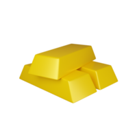 Golden bars 3d icon. png